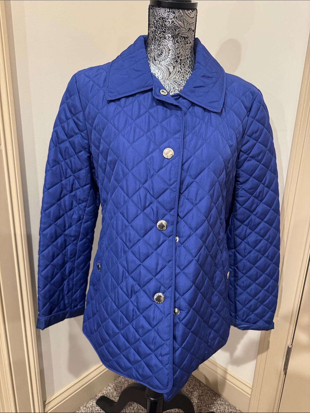 Michael Kors Quilted Puffer Jacket in Royal Blue